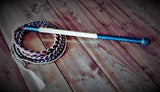 Australian stock whip with black handle