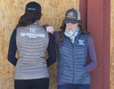 Ladies vests with The Horse Ranch logo