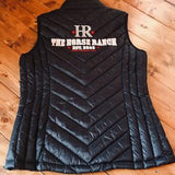 Ladies vest black with The Horse Ranch Logo